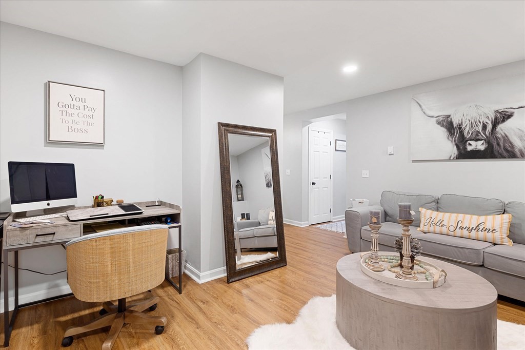 46 Gibbs Street, Unit 1D Worcester, MA 01607 - Photo 11 of 17 a workspace with furniture and mirror