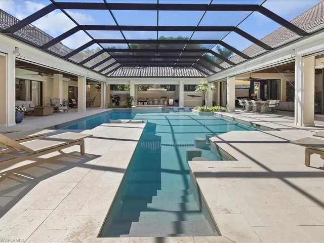 a view of a porch with wooden floor