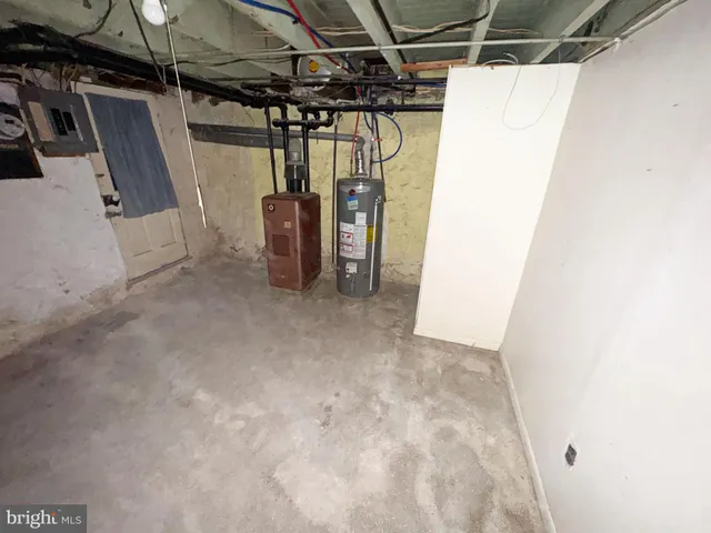 a view of a room with wooden walls