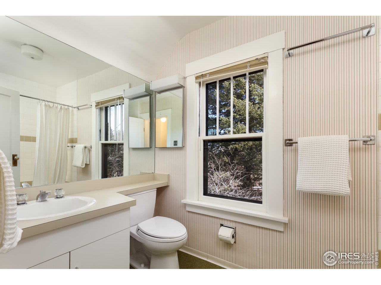 842 Grant Place Boulder, CO 80302 - Photo 19 of 40 a bathroom with a toilet sink and mirror