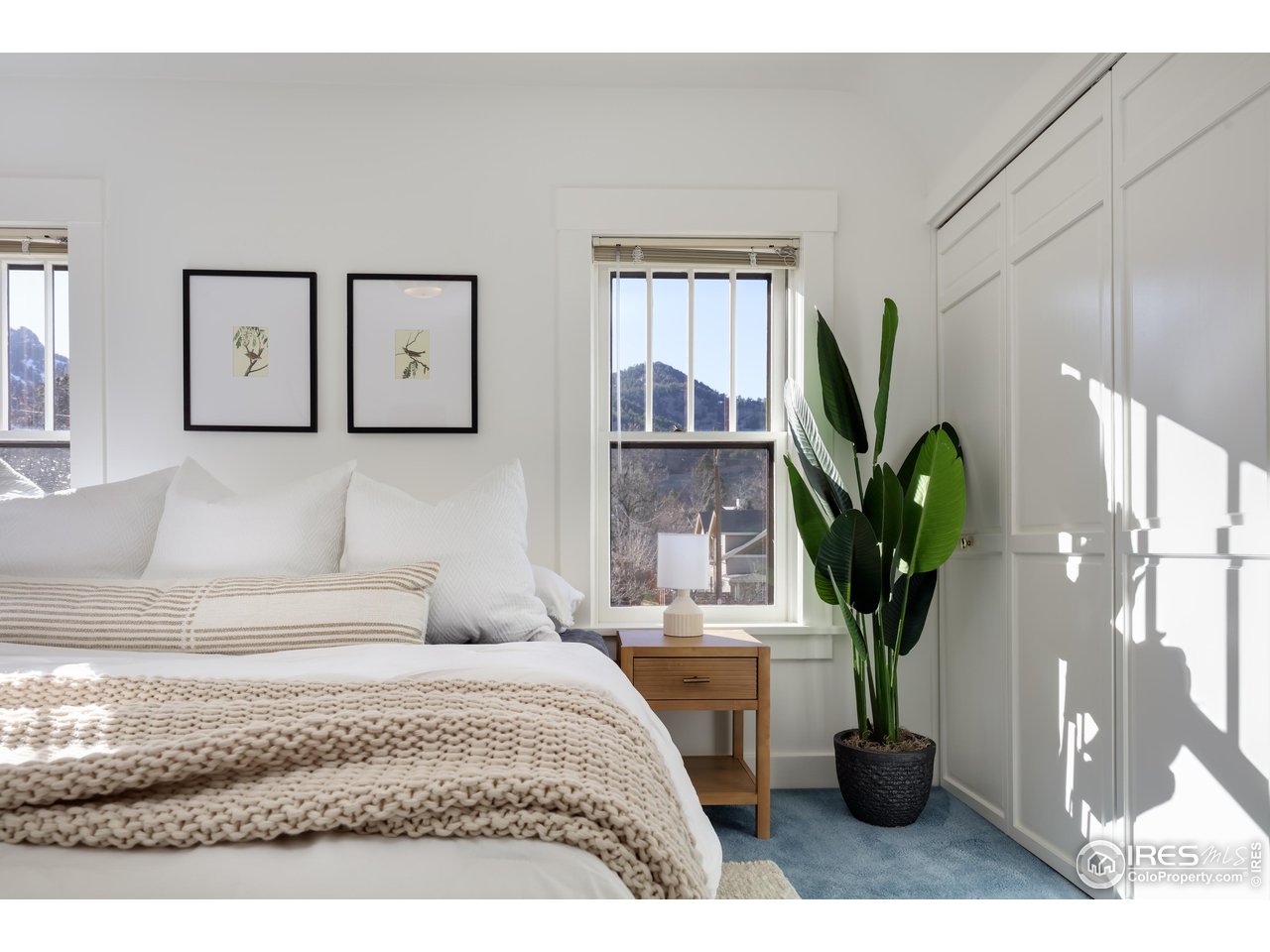842 Grant Place Boulder, CO 80302 - Photo 21 of 40 a bedroom with furniture potted plant and a mirror