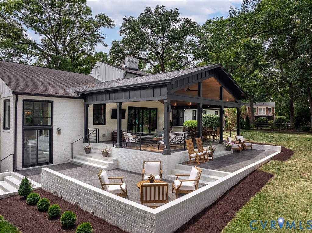 8902 Brieryle Road Henrico, VA 23229 - Photo 5 of 37 Rear covered porch and tiered patios