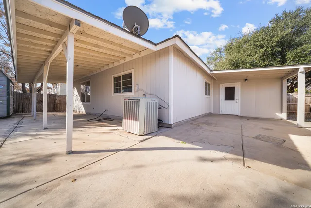 a view of a house with a patio