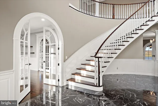 a view of a glass door with a balcony