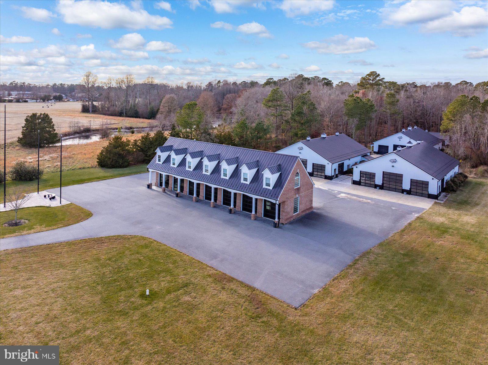 4218 Harmony Road Preston, MD 21655 - Photo 91 of 127 Aerial view of detached museum showroom & garages