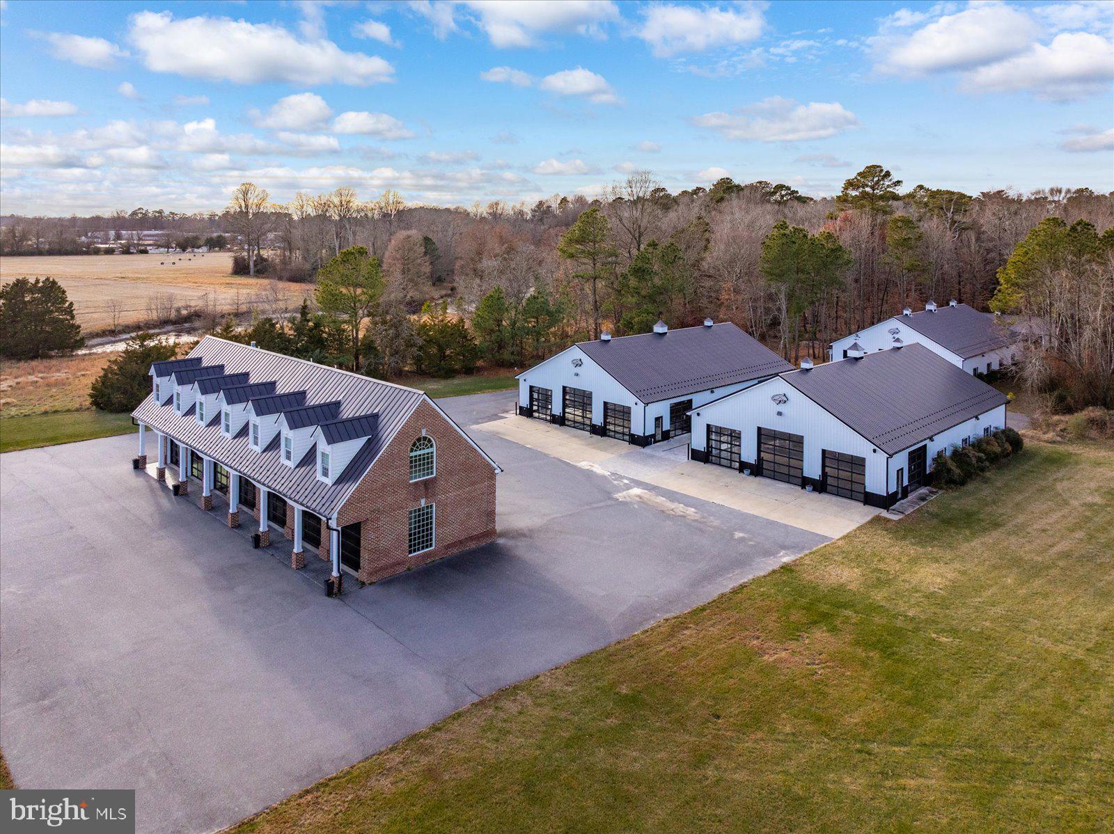 4218 Harmony Road Preston, MD 21655 - Photo 92 of 127 Aerial view of detached museum showroom & garages