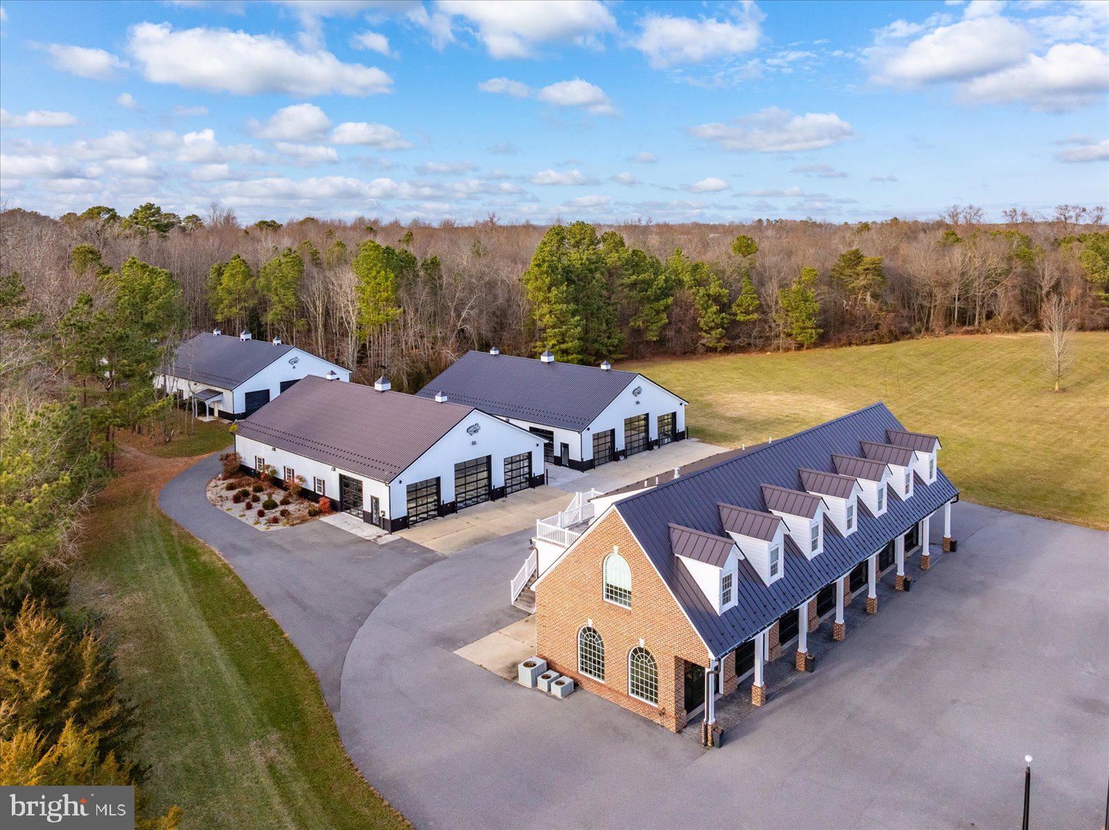 4218 Harmony Road Preston, MD 21655 - Photo 93 of 127 Aerial view of detached museum/showroom & garages