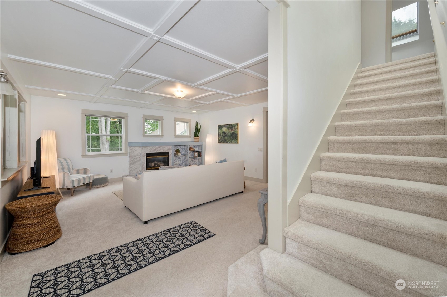 3703 Fielding Avenue Bellingham, WA 98229 - Photo 23 of 40 a living room with furniture and a fireplace