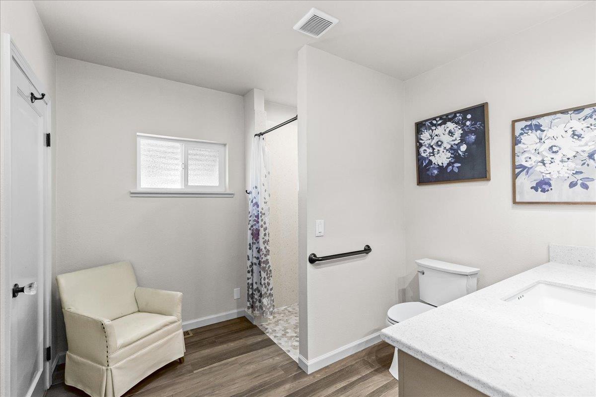 4701 Lone Tree Road Valley Home, CA 95361 - Photo 32 of 59 a bathroom with a sink and a toilet
