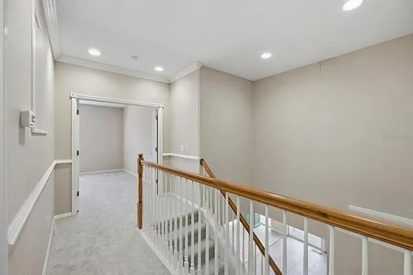 a view of a garden with a lake view