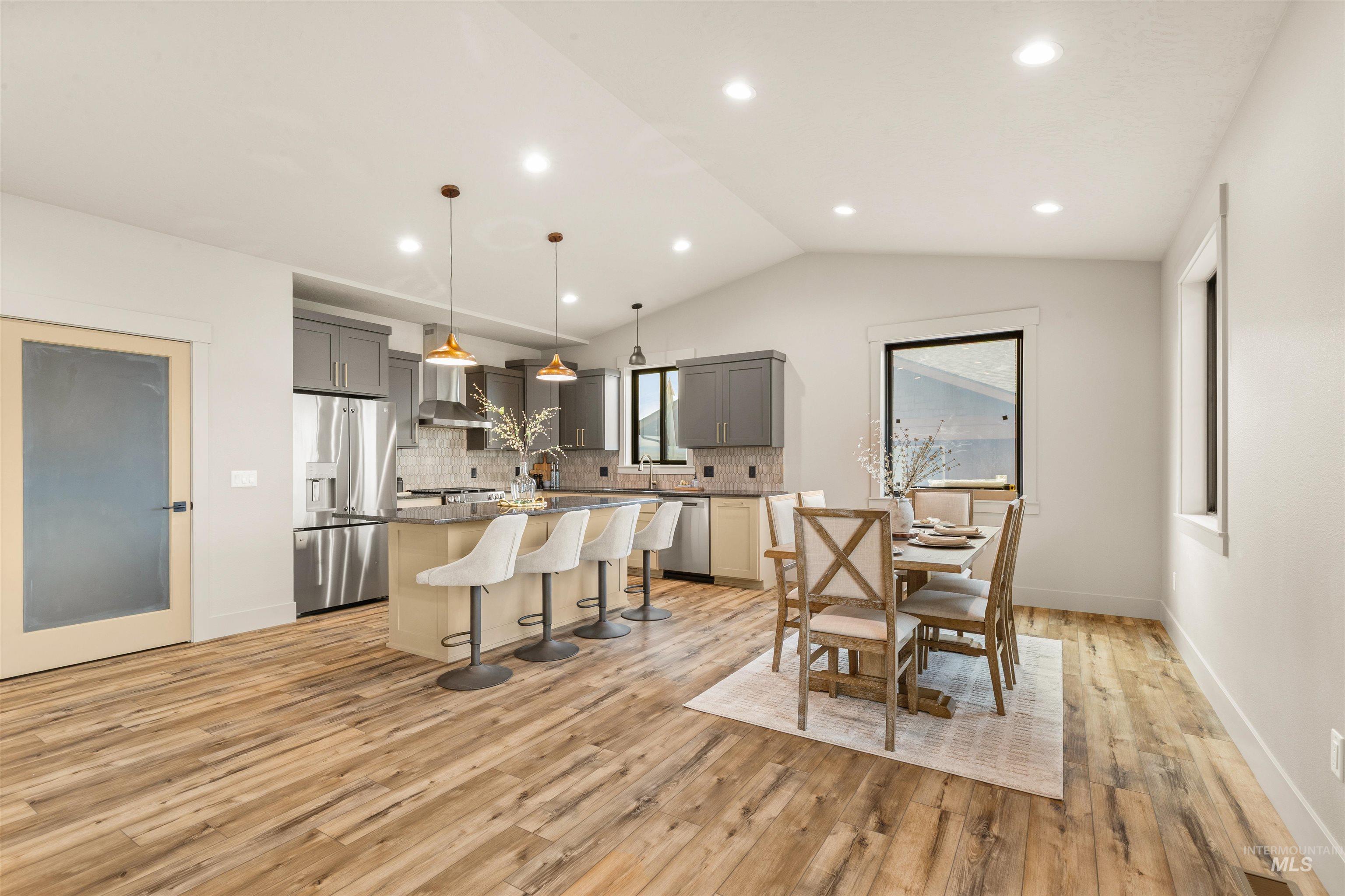 335 Warner Avenue Lewiston, ID 83501 - Photo 21 of 43 Dining space with light wood-type flooring and recessed lighting