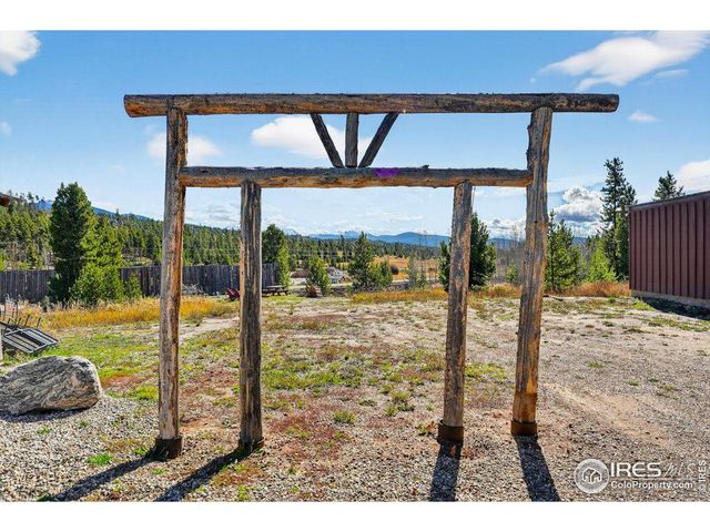 a view of outdoor space with garden