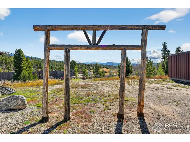 a view of outdoor space with garden