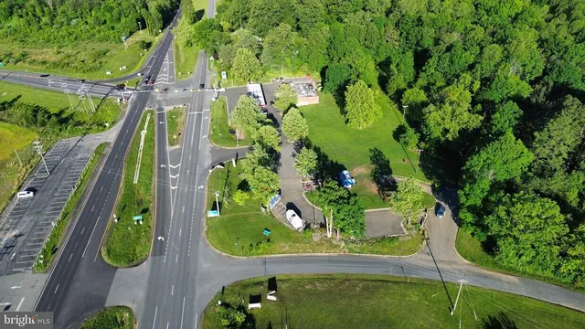 an aerial view of garden