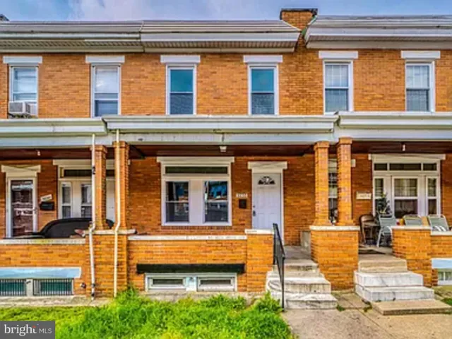 front view of a brick building