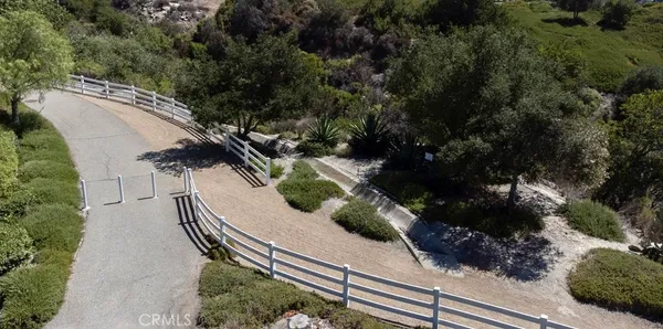 a view of a yard with an outdoor space
