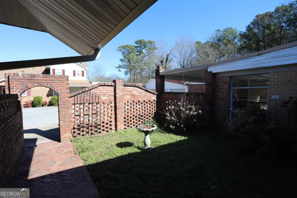a view of a porch