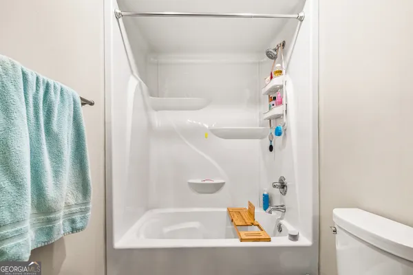 a view of a room with racks