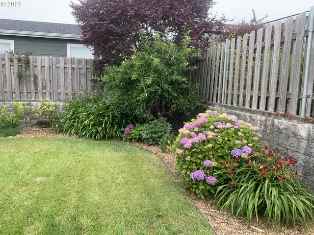 a flower plants in front of a house