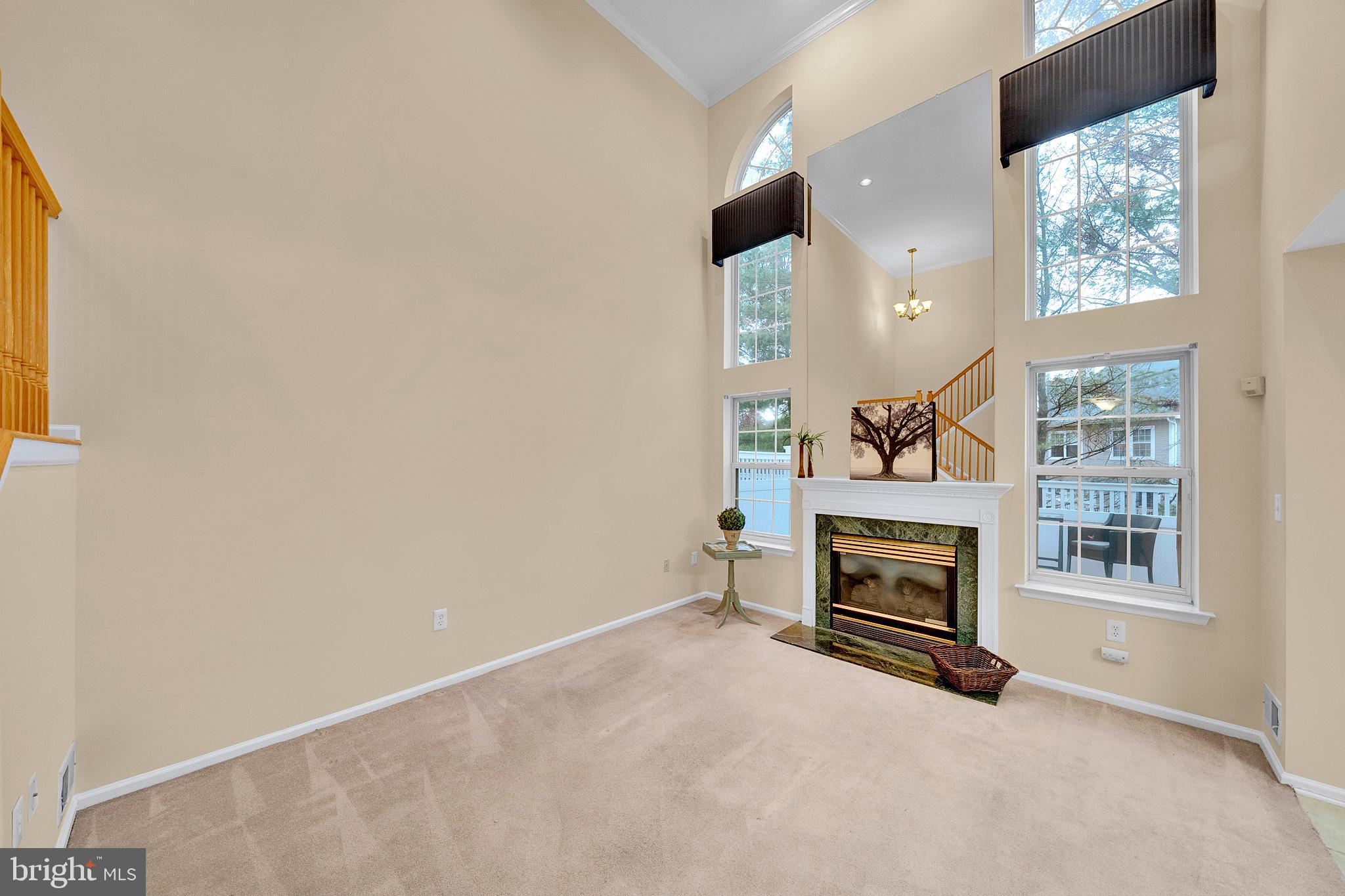 305 Deer Run Court Pennington, NJ 08534 - Photo 9 of 34 an empty room with windows fireplace and a sink