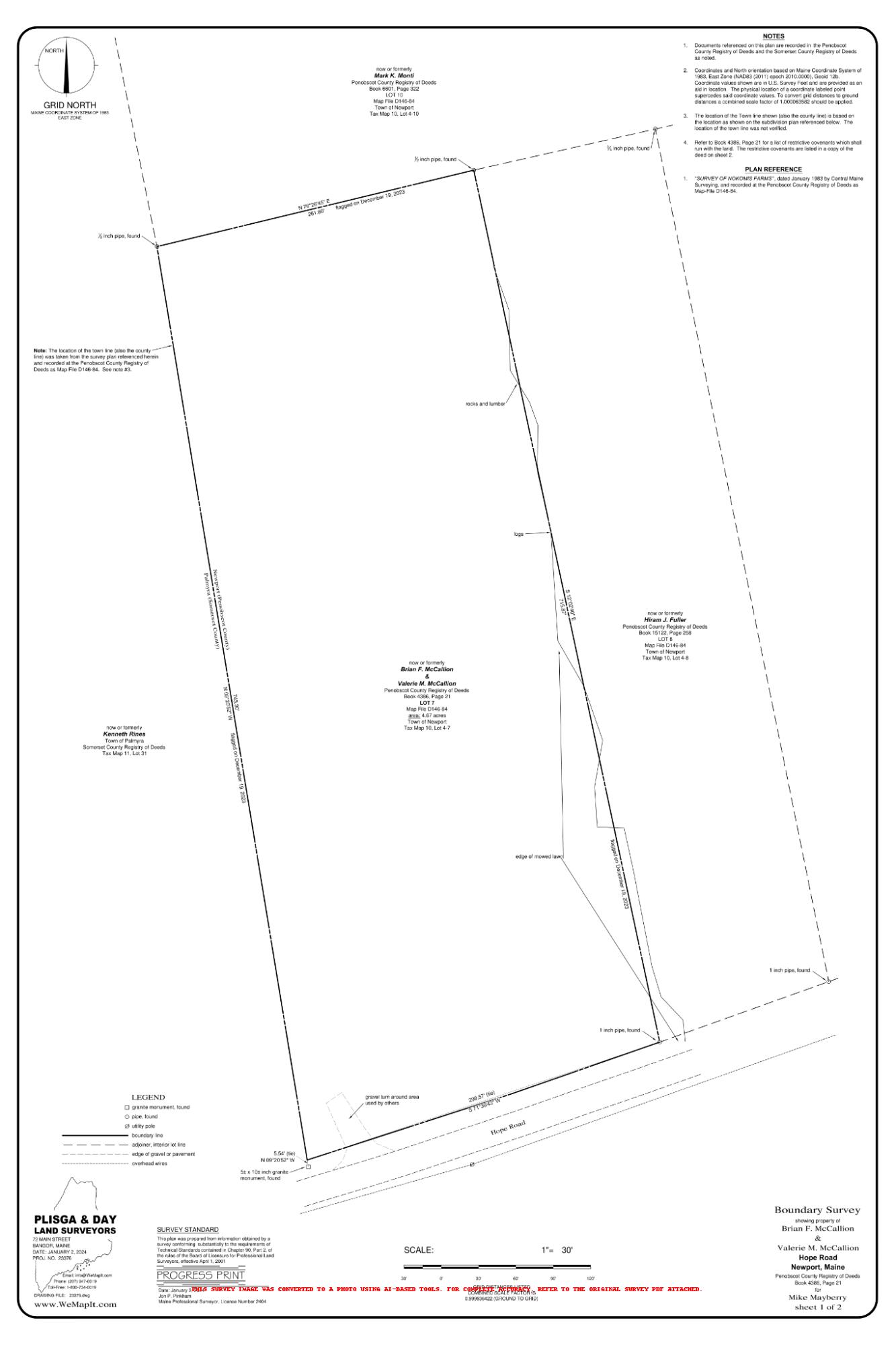 Lot 010 Hope Road Newport, ME 04953 - Photo 7 of 7 survey_with_MAX_RED_no_banner