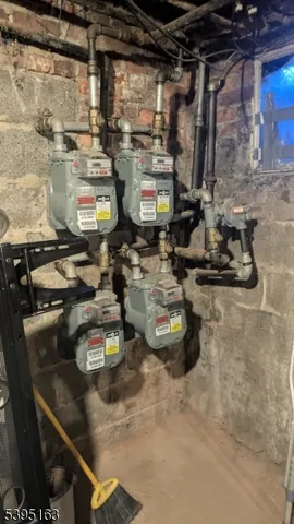 a close view of water heater room