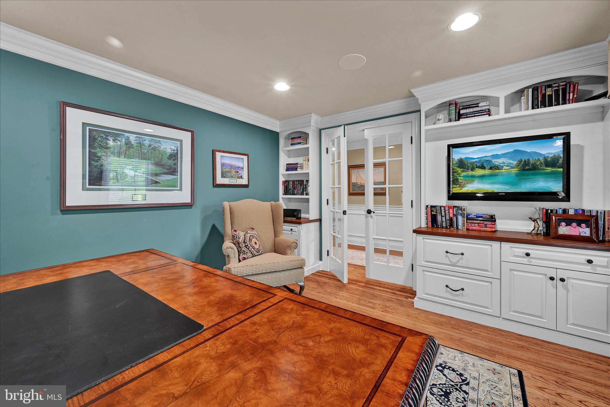 451 Cassatt Road Berwyn, PA 19312 - Photo 32 of 61 Main Level Office with Custom Built-ins