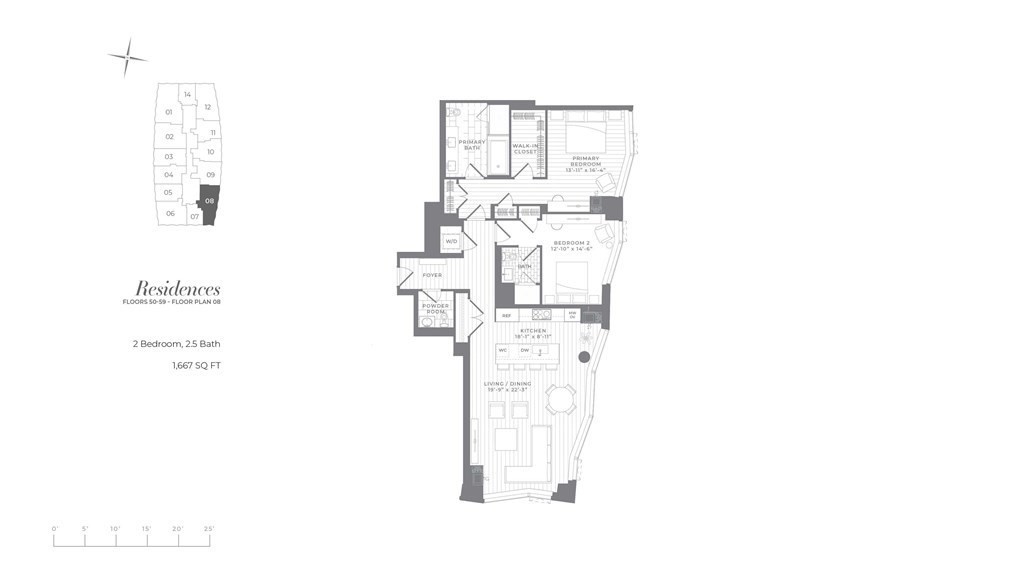 240 Devonshire Street, Unit 5308 Boston, MA 02110 - Photo 42 of 42 a picture of a floor plan