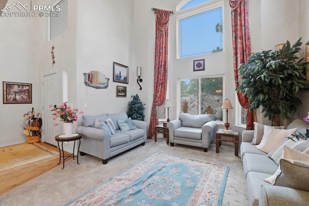 15655 Falcon Ridge Court Colorado Springs, CO 80921 - Photo 2 of 49 Secondary living/sitting room off of entry with tons of natual light