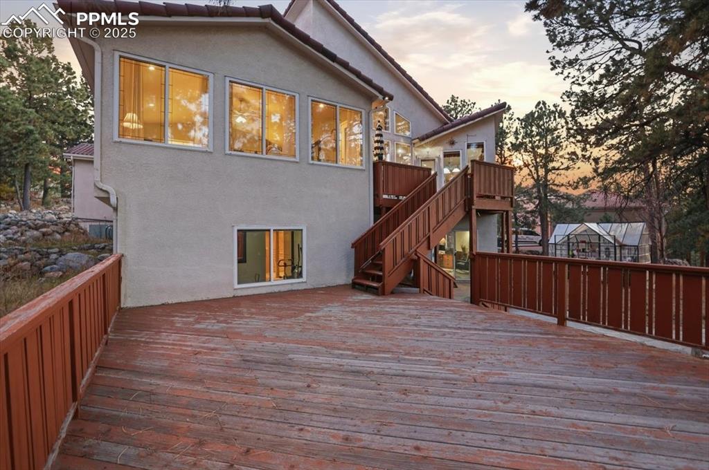 15655 Falcon Ridge Court Colorado Springs, CO 80921 - Photo 39 of 49 Walk-out back deck from kitchen/master bedroom