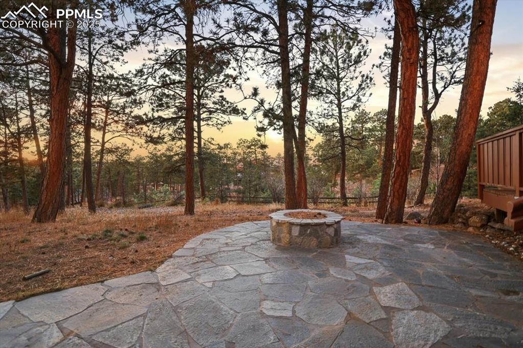 15655 Falcon Ridge Court Colorado Springs, CO 80921 - Photo 40 of 49 Firepit off of lower patio