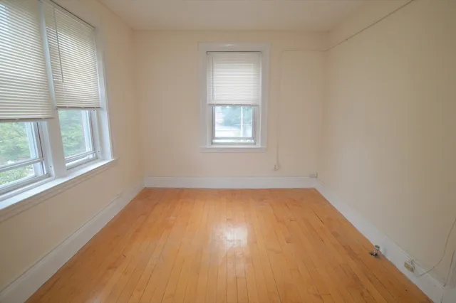 an empty room with a window