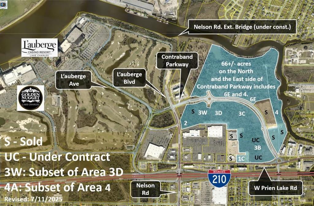 0 West Prien Lake Road Lake Charles, LA 70601 - Photo 9 of 9 The two casinos and golf courses are also indicated.