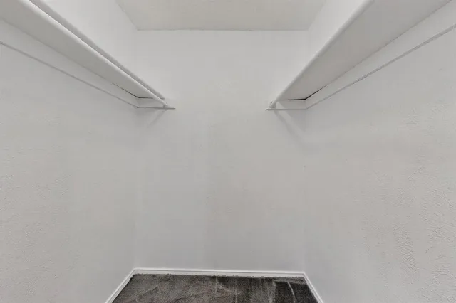 a view of small space with racks on the wall