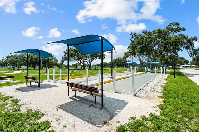 a view of a park with a big yard