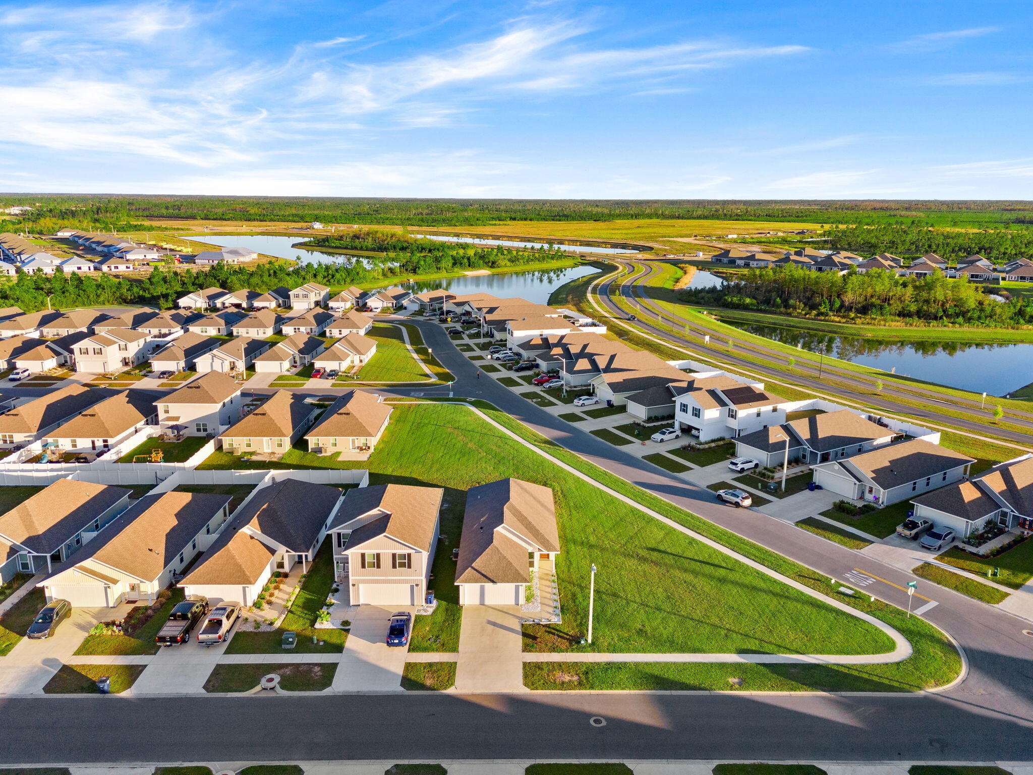 6570 Atkins Road Panama City, FL 32404 - Photo 41 of 50 an aerial view of a with a table and chairs