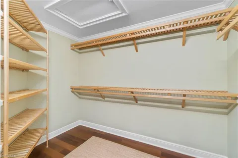 a close up view of racks on the wall