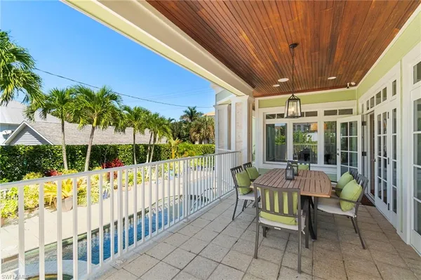 a outdoor space with furniture