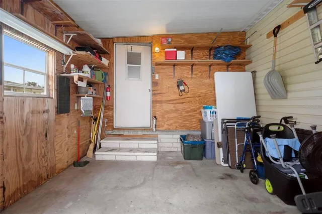 a view of storage and utility room