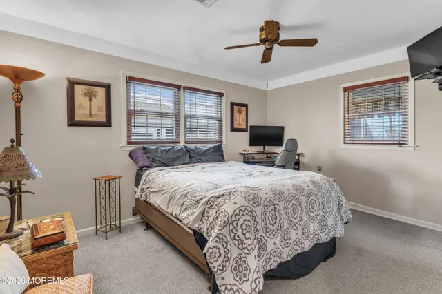 a view of building with lake view and boat