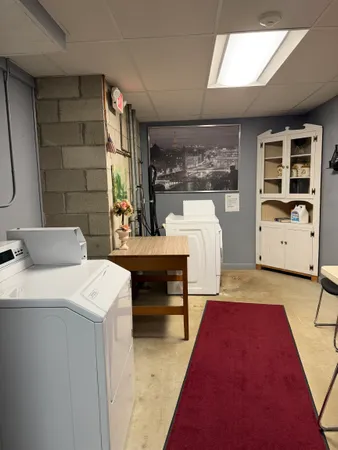 a room with storage and utility