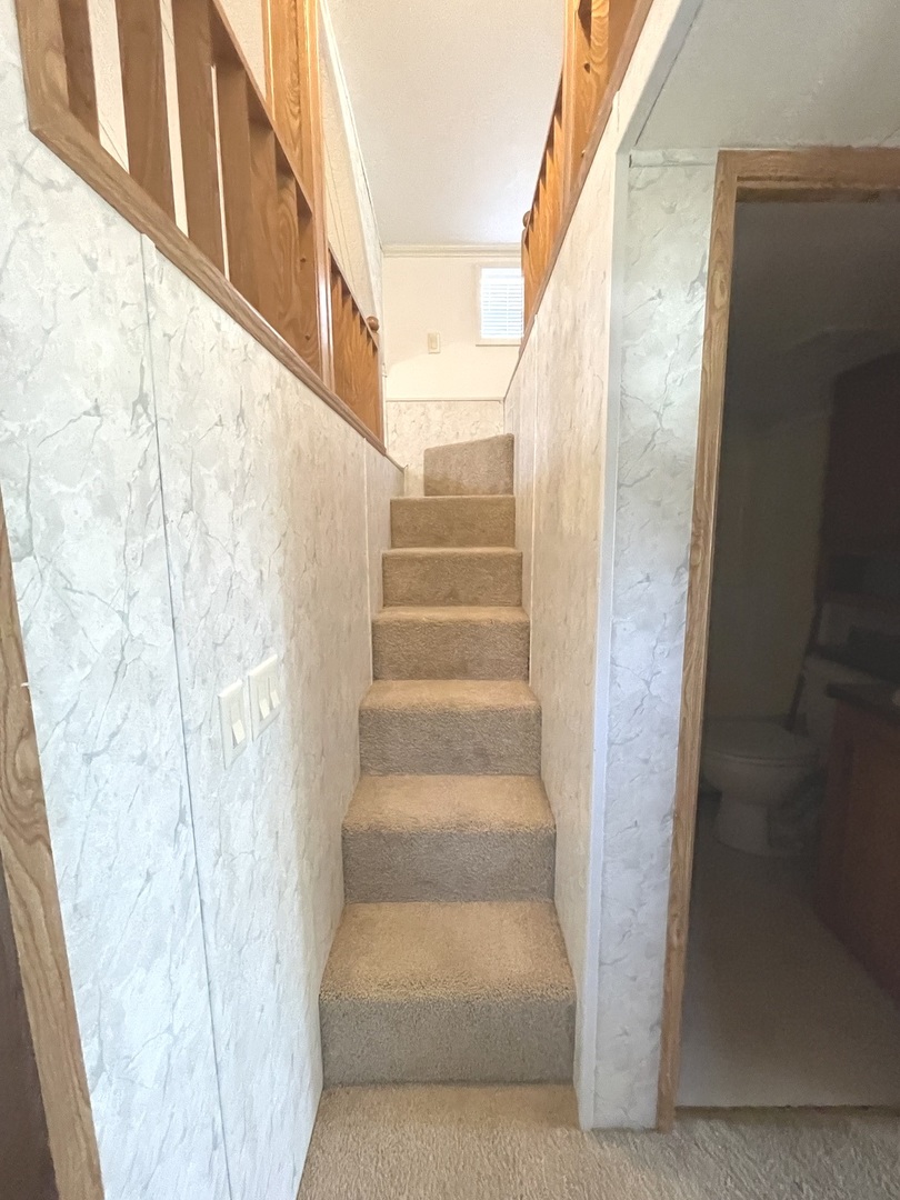 3-71 Woodhaven Lakes Sublette, IL 61367 - Photo 24 of 27 a view of staircase with white walls and white door