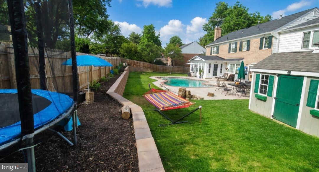 1006 Kimberwicke Road McLean, VA 22102 - Photo 37 of 38 Backyard - Kids Shed and Swimming Pool Area