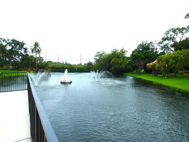 a view of a lake with outdoor space