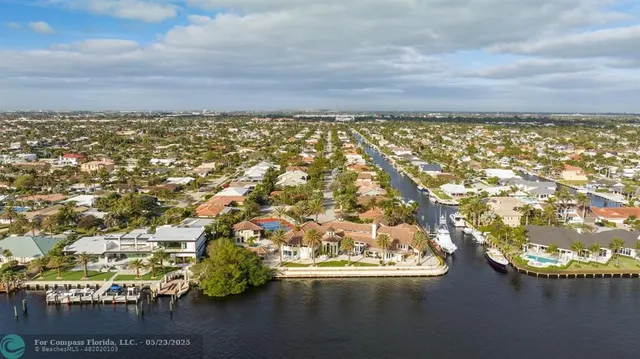 an aerial view of multiple house