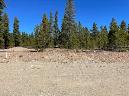 a view of a yard covered with snow in the background