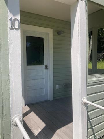 a view of front door