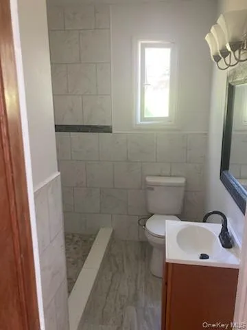 a bathroom with a toilet a sink and a mirror