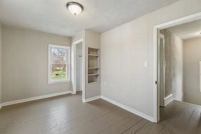 an empty room with a window