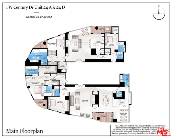 $11,225,000 | 1 West Century Drive, Unit 24A 24D, Los Angeles, CA 90067